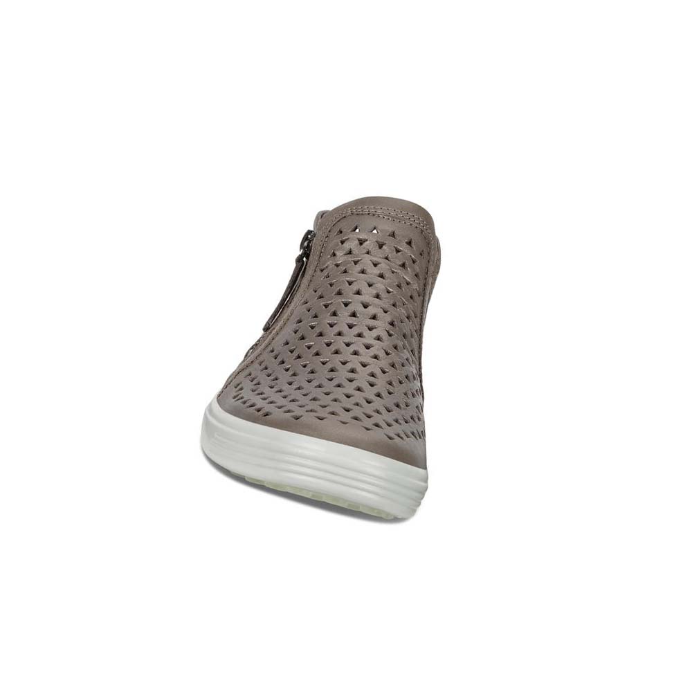 Women's Ecco Soft 7 Mid-cut Sneakers Grey | Canada 236AHK